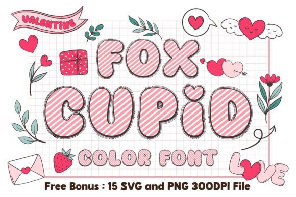Discover the Playful Charm of the Fox Cupid Color Font