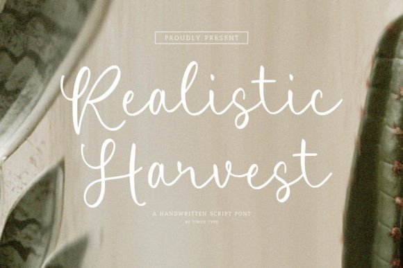 Realistic Harvest: A Handwritten Font of Timeless Elegance